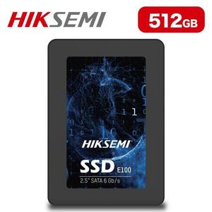 HIKSEMI HS-SSD-E100-512G　512GB SSD 内蔵SSD 2.5インチ 7mm SATA3 6Gb/s 3D NAND PS4動作確認済 内蔵型 ssd 512gb 国内3年保証 　新品！