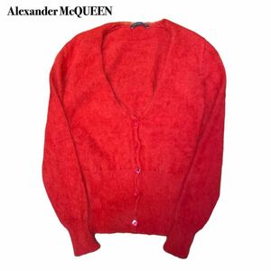 Alexander McQUEEN アレキサンダーマックイーン カーディガン レッド赤 アンゴラ XS