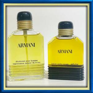 ARMANI アルマーニ ★デオドラント プールオム 75ml、アフターシェーブローション 50ml ★2本セット★残量たっぷり