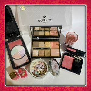 GUERLAIN ゲラン ★コスメセット★アイシャドウパレット、フェイスパウダー、チーク、口紅、ポーチ ★