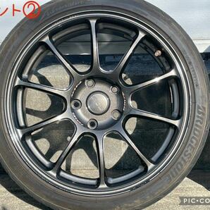 RAYS ZE40 4本 18インチ PCD120 5穴 8.5J+45 9.5J+40 MM ダイヤモンドダークガンメタ レイズ VOLKRACING POTENZA RE004 225/40R18 BMW E87の画像4