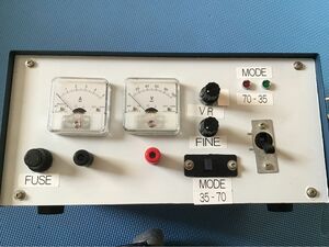 電源回路　試験用　30-60V 切り替え式　2A 粗調　微調出力調節ボリューム付