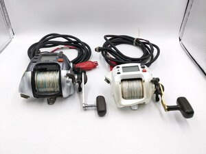 （管78108）ジャンク 電動リール 2点セット Shimano シマノ 電動丸 1000EV 3000H 右ハンドル 船釣り