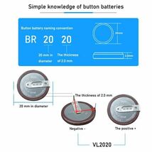 【新品】パナソニック VL2020 ML2020 コイン充電池 タブ角度90°端子付き BMWリモートキー E403_画像3