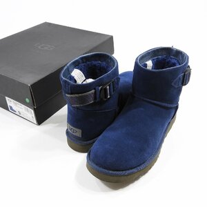 UGG アグ 1018907 クラシックミニ ストラップ ムートンブーツ size 9 #12730 シープスキン スエード シューズ