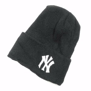 MLB ヤンキース ニットキャップ ブラック #11872 送料360円 アメカジ ニット帽 ワッチキャップ 帽子