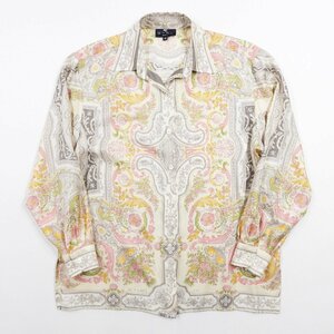 ETRO エトロ シルクシャツ 総柄 #13239 長袖 きれいめ 高級 レディース トップス