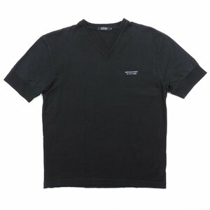 BURBERRY BLACK LABEL バーバリーブラックレーベル 半袖Tシャツ ブラック size 3 #13589 送料360円 きれいめ Vネック