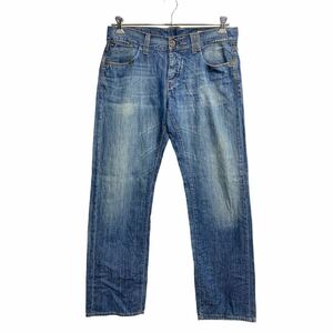 中古 古着 TOMMY HILFIGER デニムパンツ W32トミーヒルフィガー ボタンフライ レギュラー ブルー 古着卸 アメリカ仕入 2312-133