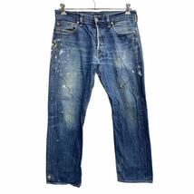 中古 古着 G-STAR RAW デニムパンツ W34 ジースター ボタンフライ インディゴ コットン 古着卸 アメリカ仕入 2312-101_画像1