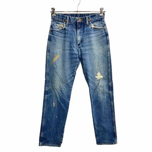 中古 古着 Wrangler カウボーイ ロングパンツ W30 ラングラー ブルー コットン USA製 古着卸 アメリカ仕入 2312-232