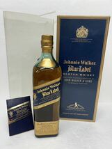 ジョニーウォーカー ブルーラベル スコッチウイスキー 未開栓750ml 43%　Johnnie Walker Blue Label　古酒　no165_画像1