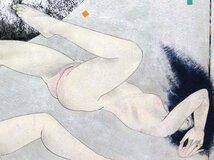 【GINZA絵画館】中島千波　日本画２０号「形態８２－１２－対」共シール・画集掲載・出品作・１９８２年作　S89R0F0G5J7O4V3C_画像8