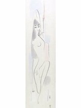 【GINZA絵画館】東郷青児　水彩画「婦人像」裸婦・短冊・公式鑑定付き・１点もの　SB61Y8U0N3B5V2C_画像6