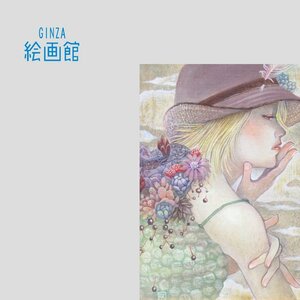 【GINZA絵画館】小林夏奈子　油絵サムホール「旅立ち」２００５年作・手ごろなサイズ　R34G0G9B8V5F2C