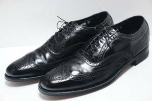 フローシャイム　ウイングチップ革靴◆28cm相当◆US10.5B◆USA製◆超美品◆FLORSHEIM◆レザーソールシューズ◆ビンテージ◆USA購入