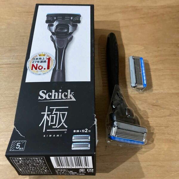 シック Schick 極 KIWAMI ホルダー(刃付き+替刃1コ) ブラック 髭剃り カミソリ
