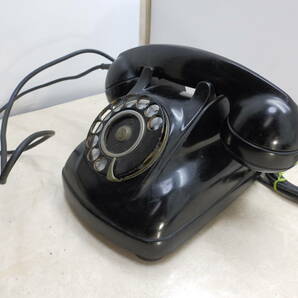2 黒電話 電話機 昭和レトロ アンティーク 卓上 日本電信電話公社 レトロ 4号機 A型 ひかり電話につないで104かけ通話できた。の画像1