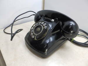2 黒電話 電話機 昭和レトロ アンティーク 卓上 日本電信電話公社 レトロ 4号機 A型 ひかり電話につないで104かけ通話できた。