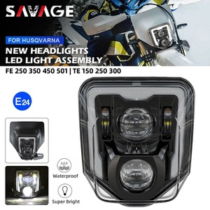 LED ヘッドライト アセンブリ Husqvarna ハスクバーナ Fe250 350 450 501 Te150 250 300 Tx125 プラスチック アルミ