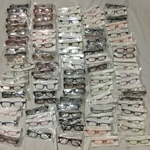 ☆J01 ☆ 新品 大量 セット 未使用 長期保管品 展示品 眼鏡 メガネフレーム 100点 セル フレーム中心 まとめ売り　発送100サイズ
