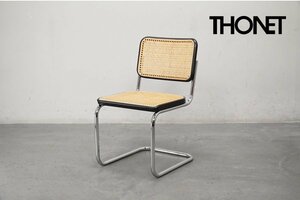 361 展示極美品 THONET(トーネット) S32V Cesca Chair Armless (チェスカチェア アームレス) 籐張り マルセル・ブロイヤー23.8万