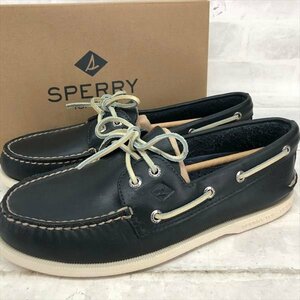 SPERRY TOP-SIDER スペリー トップサイダー 箱有 撥水加工 スペリーソール レザー デッキシューズ SIZE: 8M 26cm ネイビー MH632023121105