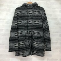 BAYFLOW ベイフロー 17AW ネイティブ総柄 ウール フーディー コート BM1711YG01 メンズ SIZE:3 ブラック MH632023122001_画像1