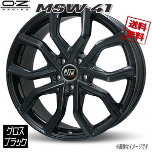 OZレーシング MSW41 グロスブラック 19インチ 5H112 7.5J+48 4本 73 業販4本購入で送料無料