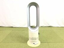 ダイソン dyson hot + cool ファンヒーター エアマルチプライアー 羽根なし 楕円型スタイル ホワイト/シルバー AM04 暖房 T12092N_画像1