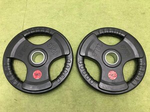 REVOLUONE レボルワン オリンピックラバープレートセット 10kg×2枚 総重量20kg 穴径50mm ダンベル 筋トレ エクササイズ用品 Y12094S