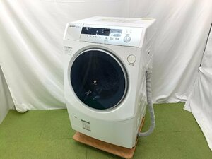 シャープ SHARP ドラム式洗濯乾燥機 ES-ZH1-WL 左開き 斜型 洗濯10kg 乾燥6kg 温風洗浄 予約タイマー 2016年製 ジャンク品 1円～　d12005S