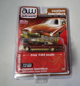 AutoWorld　オートワールド　1/64　1976 Cadillac Coupe Deville　キャデラック クーペデビル　ゴールドホイール