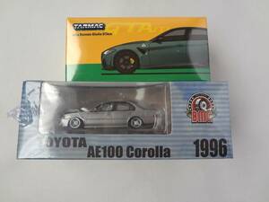 ターマック　BMC　1/64　Alfa Romeo Giulia GTAｍ　Green Metallic/TOYOTA AE100 Corolla Grey RHD　アルファロメオ カローラ　2台セット