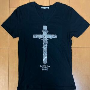 【Sサイズ】semantic design☆スカル Tシャツ☆セマンティックデザイン☆クロス☆バンドT風☆メタルプリント☆ロック☆ドクロデザイン