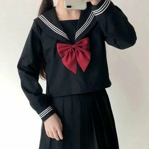 YH189:【送料無料】定価11480円 スーツ セーラー ベーシック 漫画 ネイビーセーラー 制服 黒 紺 コスチューム