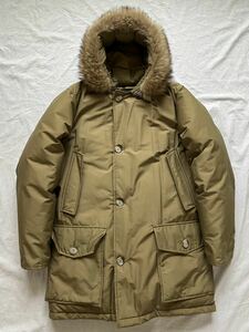 希少カラー USA製 WOOLRICH ARCTIC PARKA アークティックパーカー 玉虫 ダウンジャケット ウールリッチ コート アメリカ製 米国製 SHIPS S