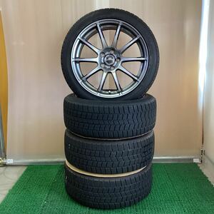 スタッドレス 社外アルミセット18x8J+35 114.3-5H中古品4本