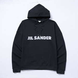 新品未使用☆JIL SANDER☆ジルサンダー☆リフレクターロゴパーカー☆イタリア製☆ブラック黒☆サイズL☆