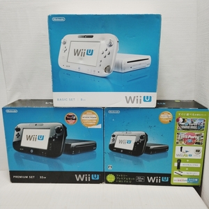 12t270hk ジャンク ３点 任天堂 ニンテンドー Wii U ゲーム機 本体 2種 箱付き まとめ セット 32GB WUP-010 WUP-101 WUP-001