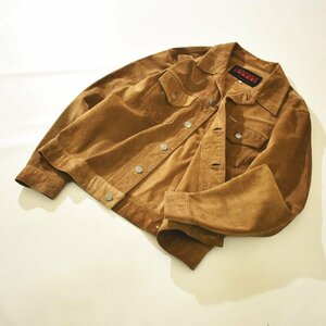 ★90s オールド ビームス BEAMS LEATHER WORKS 3rdタイプ スウェード トラッカー ジャケット L ビンテージ スエード レザー サード★