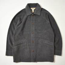 ★90s ヴィンテージ エルエルビーン L.L.Bean フリース フィールド ジャケット M グレー ビンテージ アウトドア カバーオール 古着★_画像2