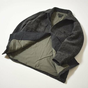 ★オールド レアデザイン モンベル mont-bell CLIMA WOOL シャギーウール CPO シャツ ジャケット M GRY ビンテージ アウトドア 山シャツ★