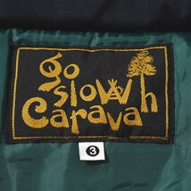 ★美品 レアデザイン ゴースローキャラバン go slow Caravan コンチョボタン パッチワーク デザイン 中綿ベスト 3 ネイビー系 アウトドア★_画像5