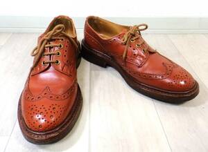 TRICKERS'　トリッカーズ　ウイングチップ　バートン　　英国製　サイズ6.5　ビジネスシューズ　茶