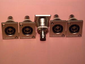  Canare 50ΩBNC receptacle panel installation type BJ-JRU 5 piece set used [ postage included ]