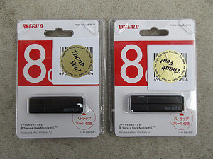  new goods unopened BUFFALO made USB memory 8GB × 2 piece REUF2-WB8GB-BK/B