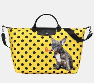 【新品】ロンシャン LONGCHAMP X TOILETPAPER S トラベルバッグ イエロー - キャンバス