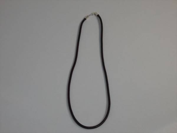 ★新品未使用★レザーネックレス 牛革丸紐(レザー・本革)「革ひも」(留め金具 ヒキワ(シルバー925) 黒 50cm3mm AB55