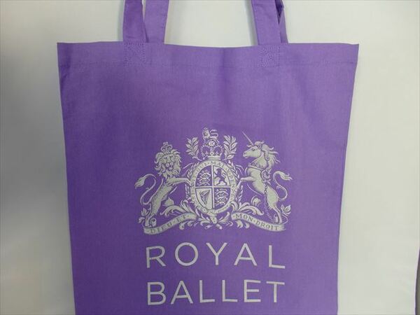 ★新品未使用★英国ロイヤルオペラハウス トートバッグ パープル(Royal Ballet Purple Tote) ロイヤルバレエ　パープルトート LOキキ